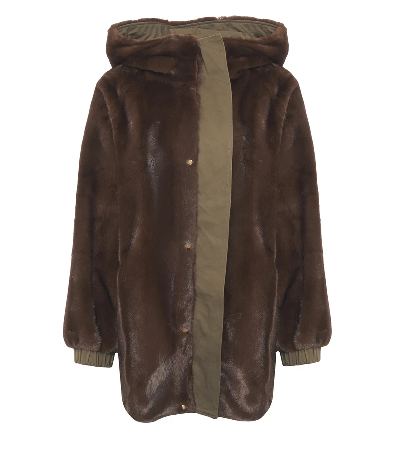 Parka con coulisse in vita