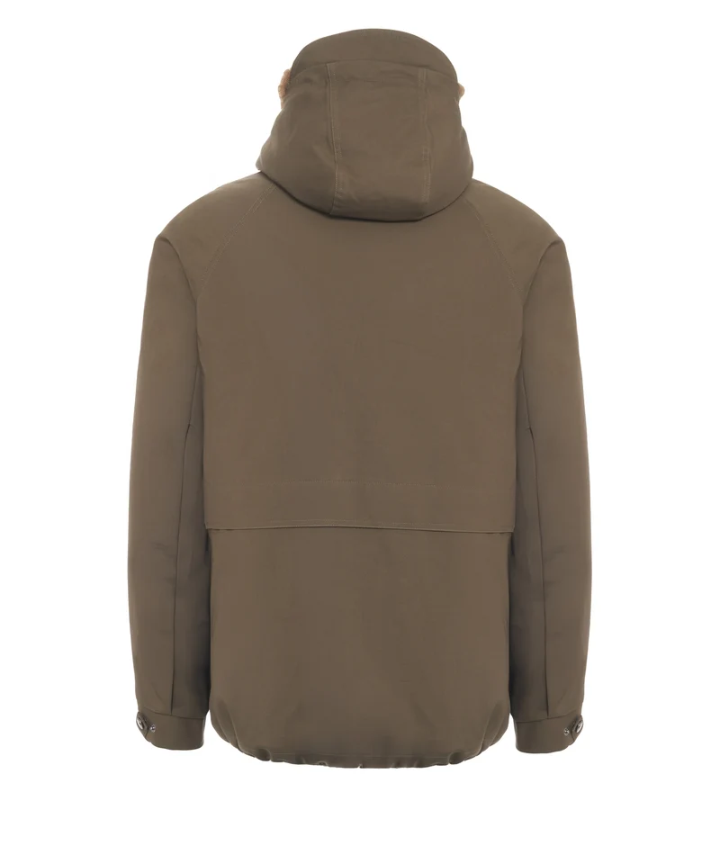Parka con cappuccio in pelliccia