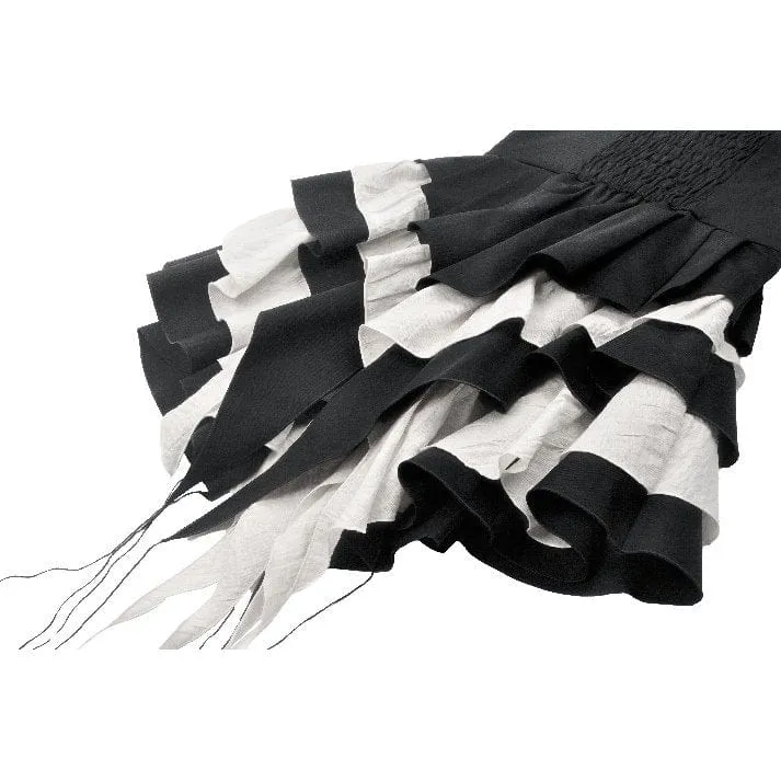 Gothic Lolita Slip-Kleid mit Schleife in Kontrastfarbe für Damen
