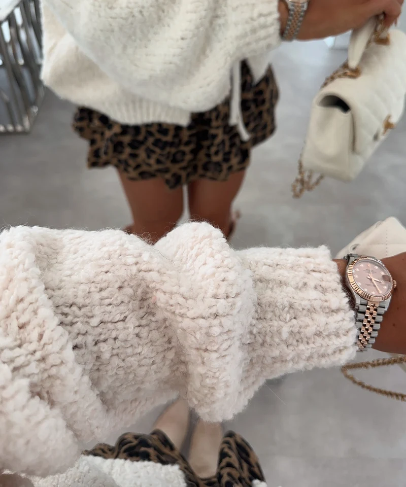 Boucle Cardigan Dina Beige