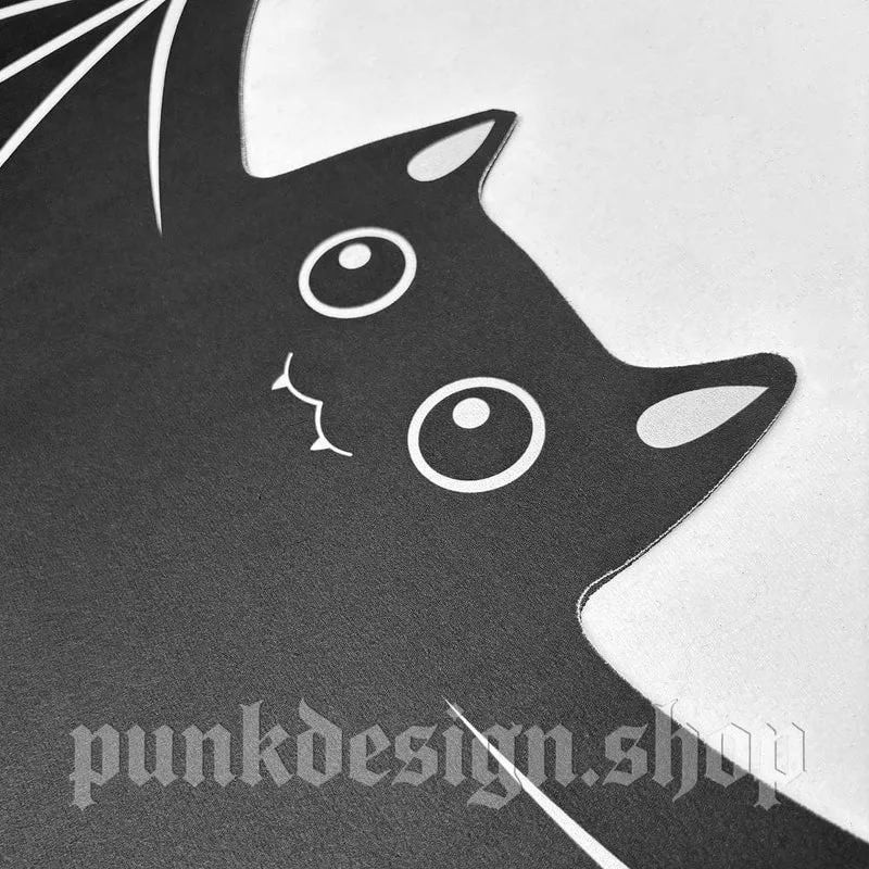 Haustier-Katzenstreu- und Futtermatte im Gothic-Stil