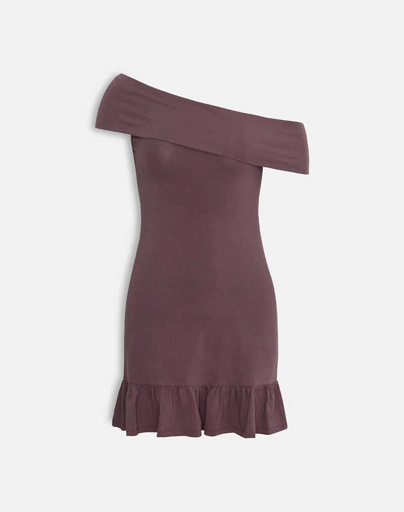 Maufa Minikleid aus Jersey Deep Taupe