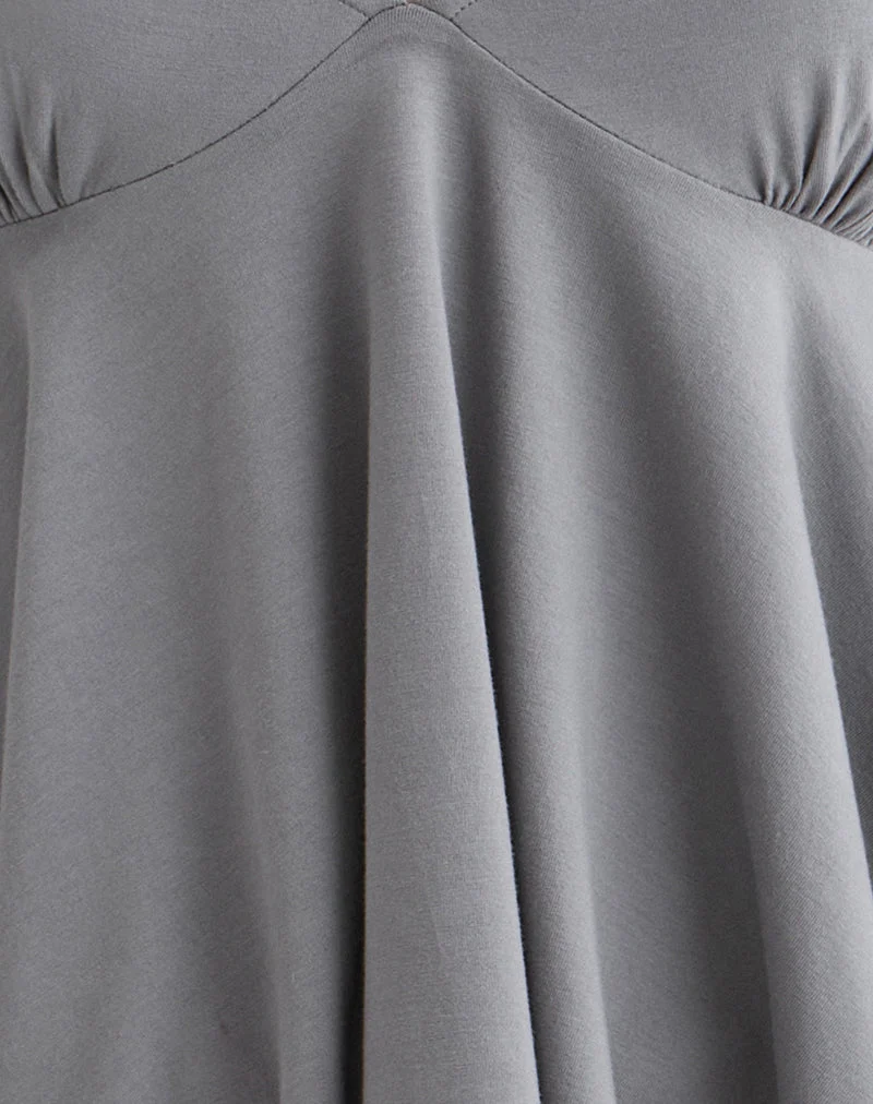 Sable Floaty Cami Top aus Jersey in Grau