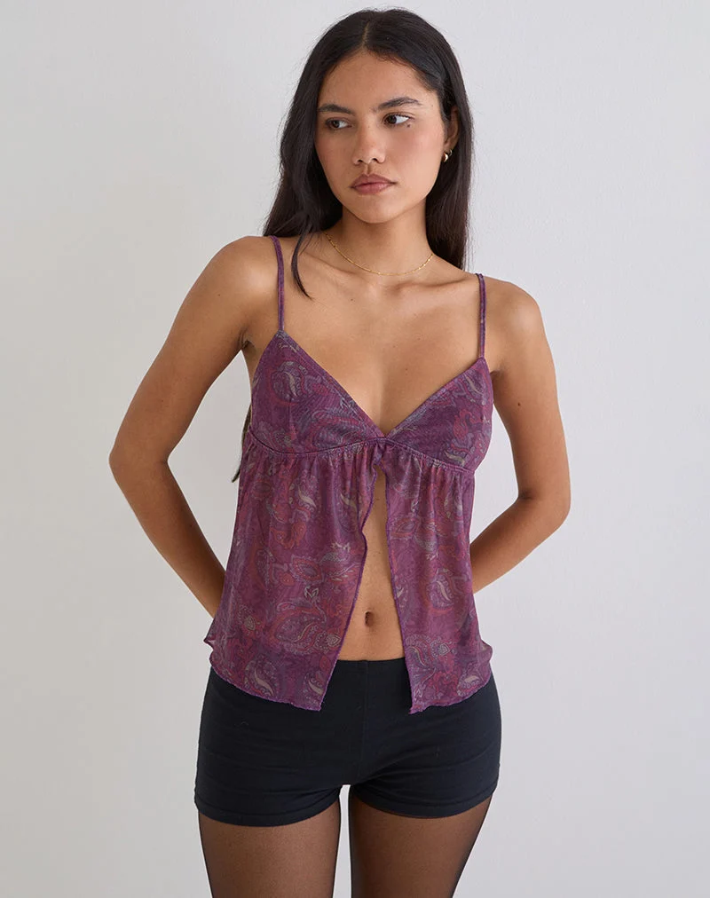 Nukara Butterfly Top in Regal Paisley Purple