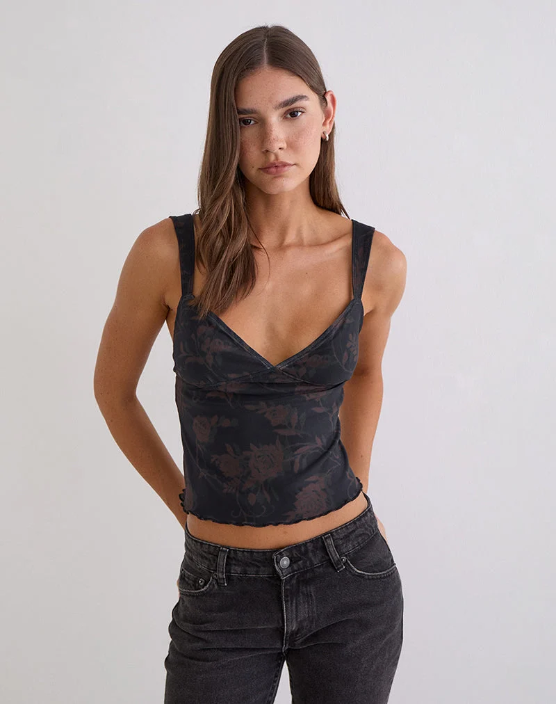 Khory Cami Top in Dynamic Rose