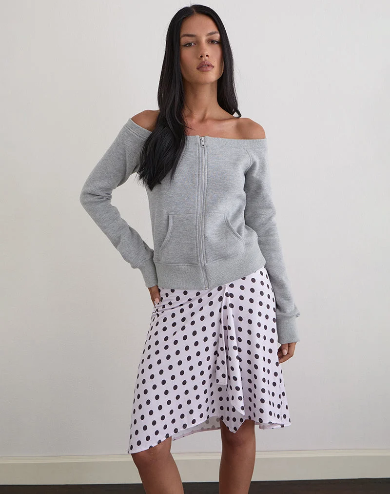 Airazo Bardot Pullover in Grau meliert