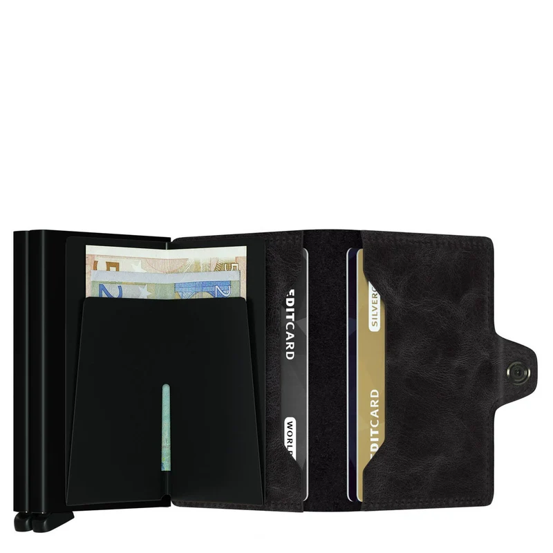 Secrid Vintage Twinwallet - Cartera RFID 7 cm (black)