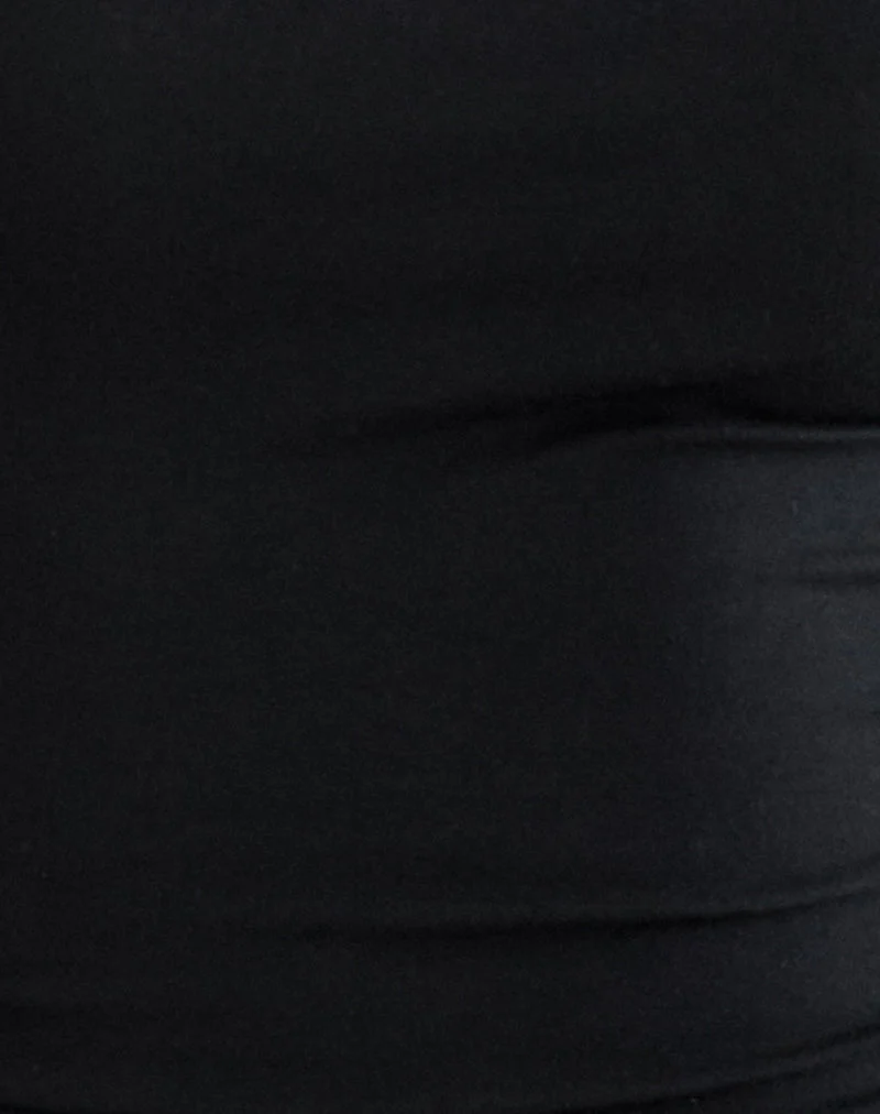 Danama Ein-Schulter-Top aus Jersey, schwarz
