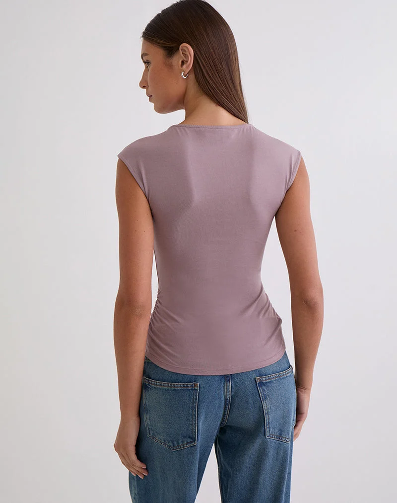 Novia Top mit gerafften Seiten in Altrosa