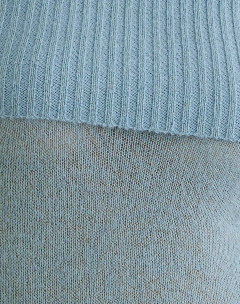 Lune Bardot Pullover aus Strick, blau