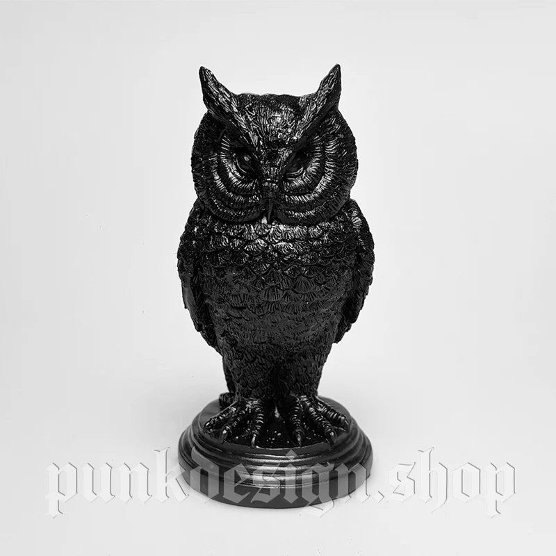 Gotischer Eulen-Kerzenständer-Ornament für Zuhause