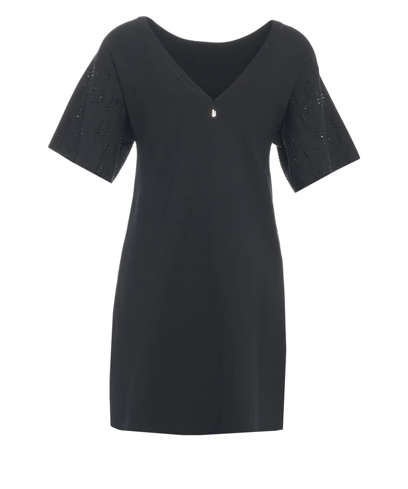 Minidress con applicazione di strass