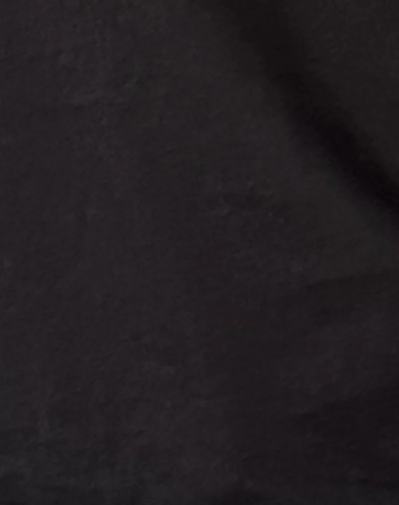 Clio Baggy Tee aus schwarzem Tissue-Jersey