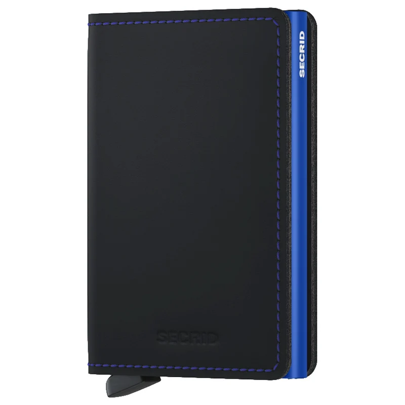 Secrid Matte Slimwallet - Cartera RFID 6.8 cm (black-blue)