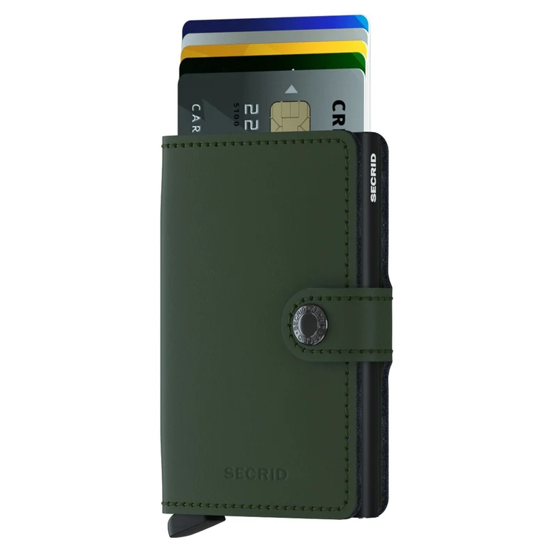 Secrid Matte Miniwallet - Cartera RFID 6.5 cm (green-black)