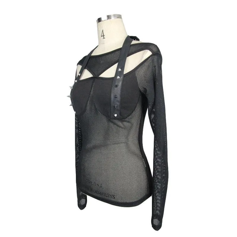 Frauen Mesh Punk Top