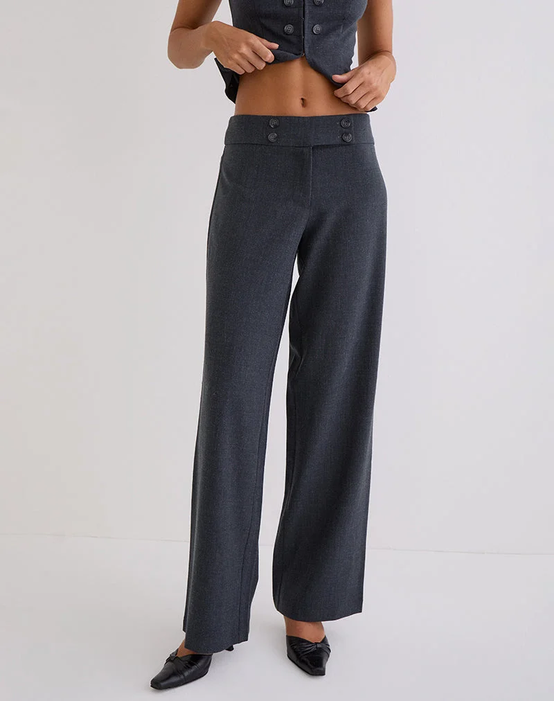 Arisyo Hose mit weitem Bein in Tailoring Grey Blue