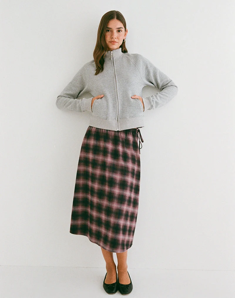 Tamayo Zip-Rollkragenpullover in Grau meliert