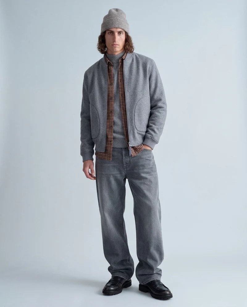 Giacca bomber in lana