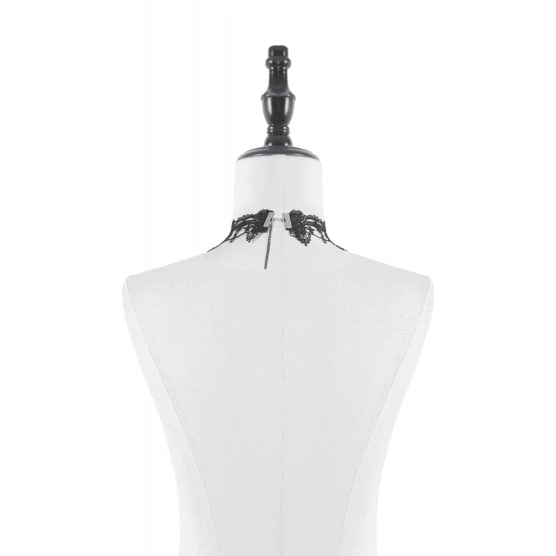 Gothic-Spitzenchoker für Damen mit mehreren Lagen und Ketten