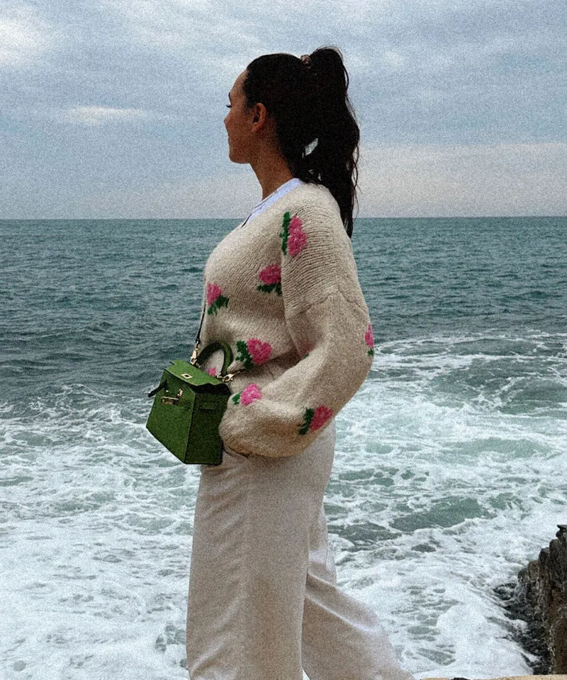 Cardigan Rose Beige