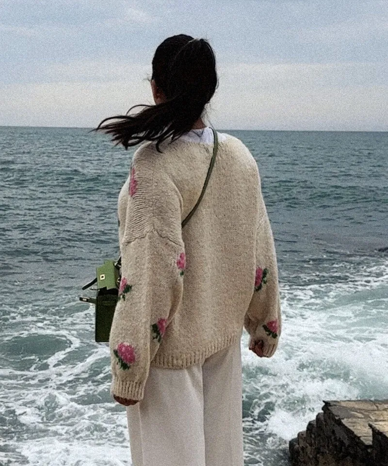 Cardigan Rose Beige