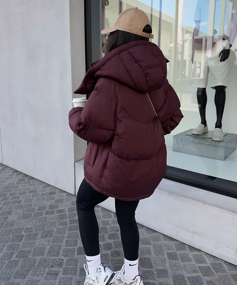 Pufferjacke Fina Weinrot