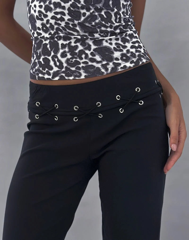 Lirina Lace Up Hose in Tailoring Schwarz