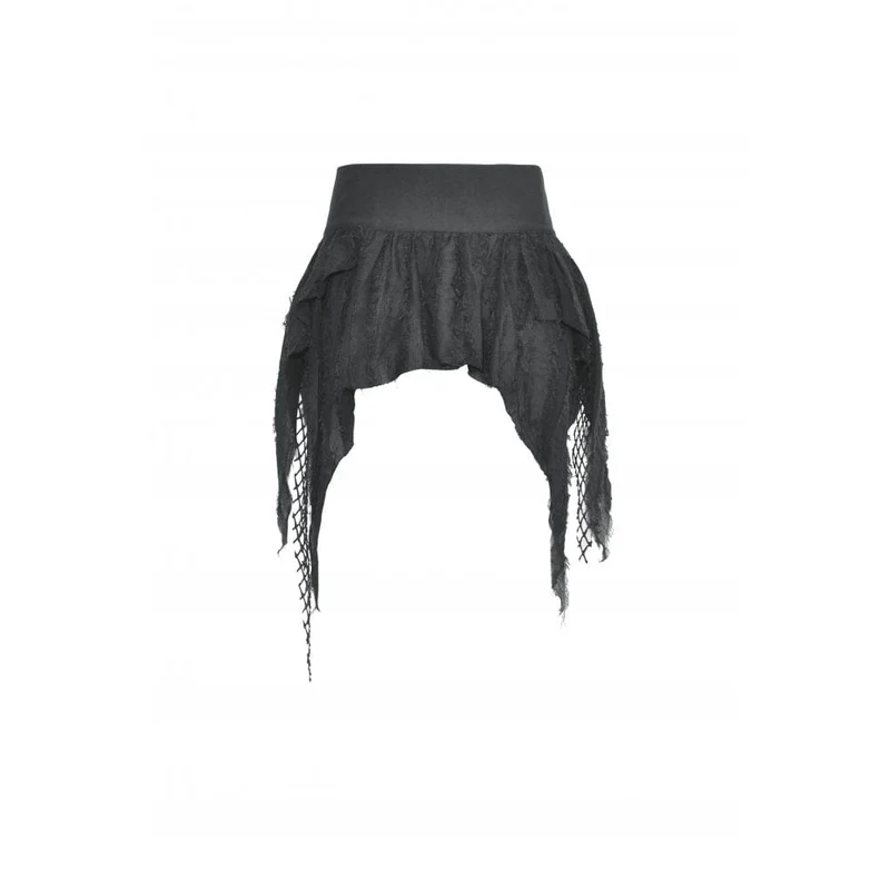 Unregelmäßiger, unbesäumter Punk-Rock für Damen mit hoher Taille