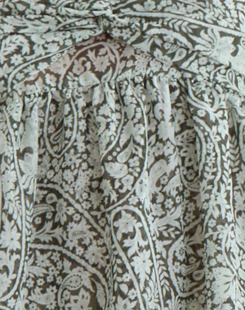 Belira Bandeau-Top „Bloom Paisley“ in Hellblau