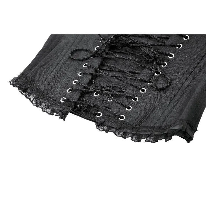Gothic-Unterbrustkorsett für Damen mit unregelmäßiger Schnürung