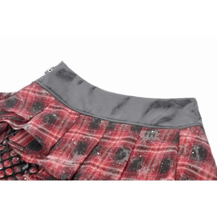 Grunge-Rock mit Kettenmuster und mehrlagigem Karomuster für Damen