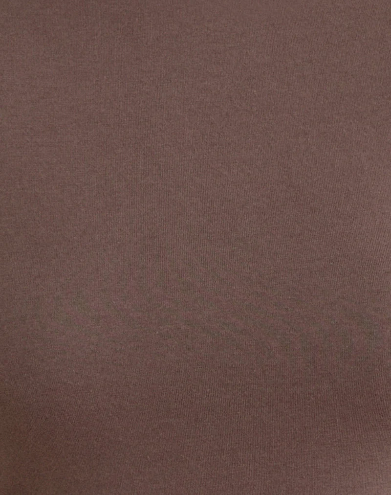 Agneta-T-Shirt in der Farbkombination „Coffee Quartz“ und „Sage“