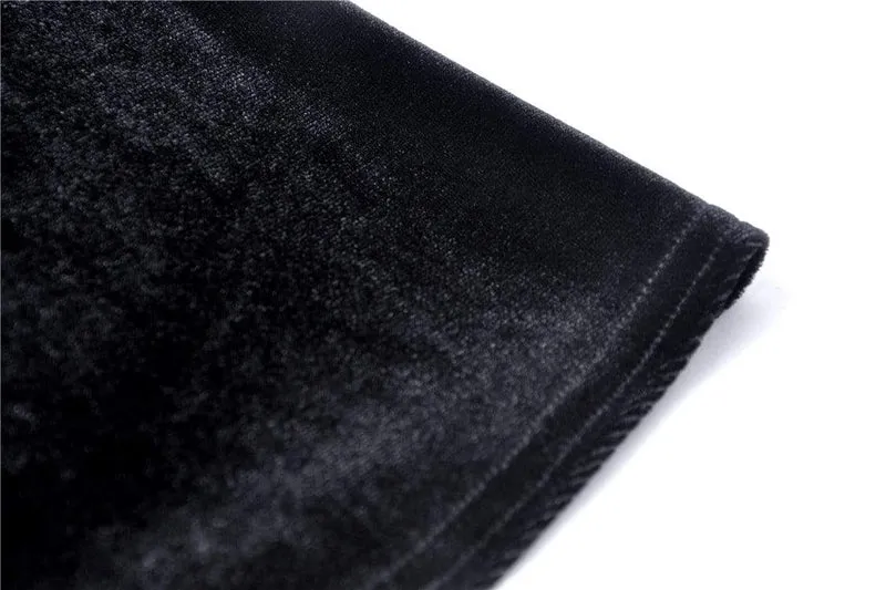 Gothic-Kleider aus Samt mit Rüschen, Spitze und V-Ausschnitt für Damen