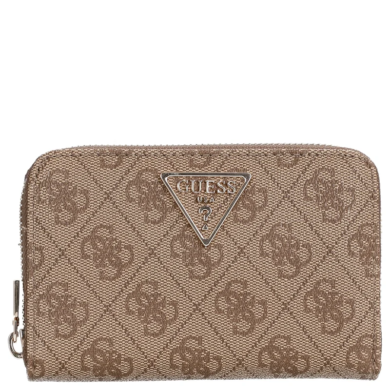 Guess Laurel II SLG Medium Zip Around - Cartera 4cc 14.5 cm (latte logo)