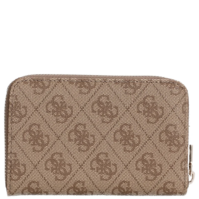Guess Laurel II SLG Medium Zip Around - Cartera 4cc 14.5 cm (latte logo)