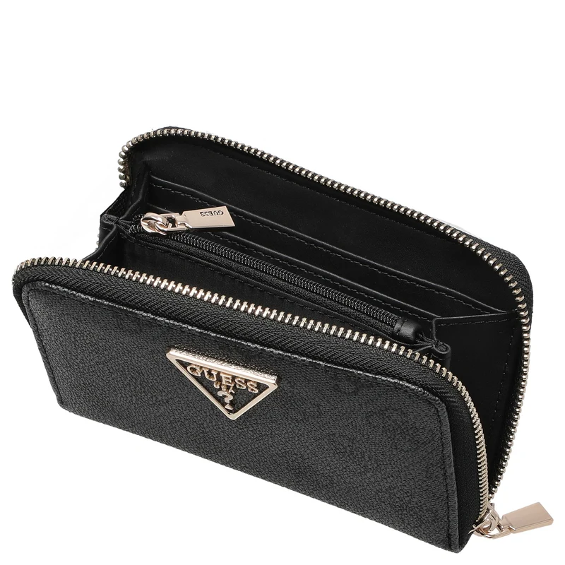 Guess Laurel II SLG Medium Zip Around - Cartera 4cc 14.5 cm (coal logo)