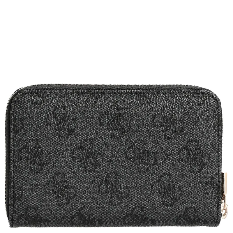 Guess Laurel II SLG Medium Zip Around - Cartera 4cc 14.5 cm (coal logo)