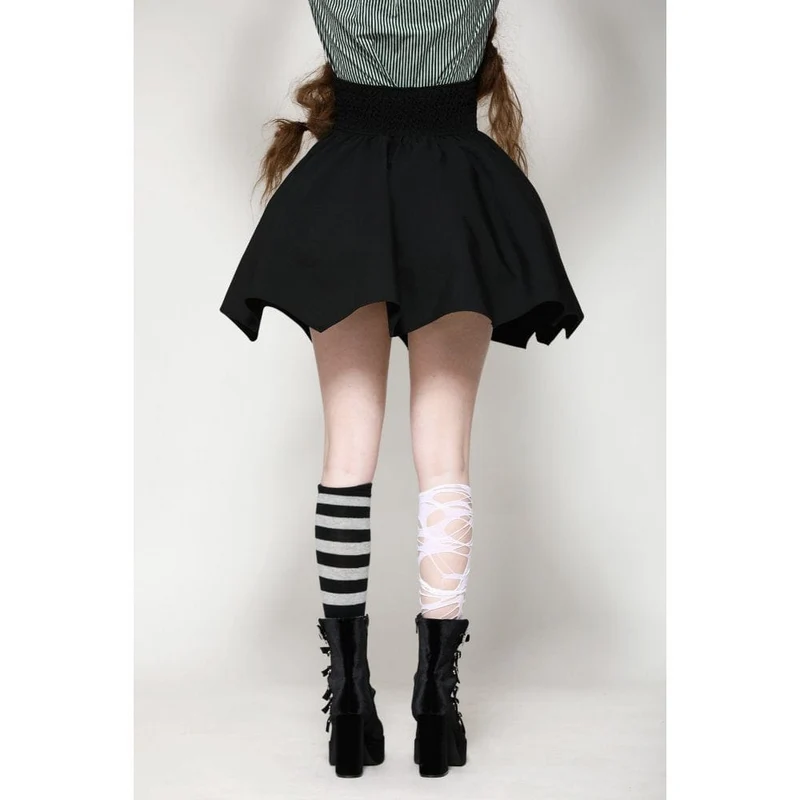 Gothic Lolita Batwing Kurzrock mit hoher Taille für Damen