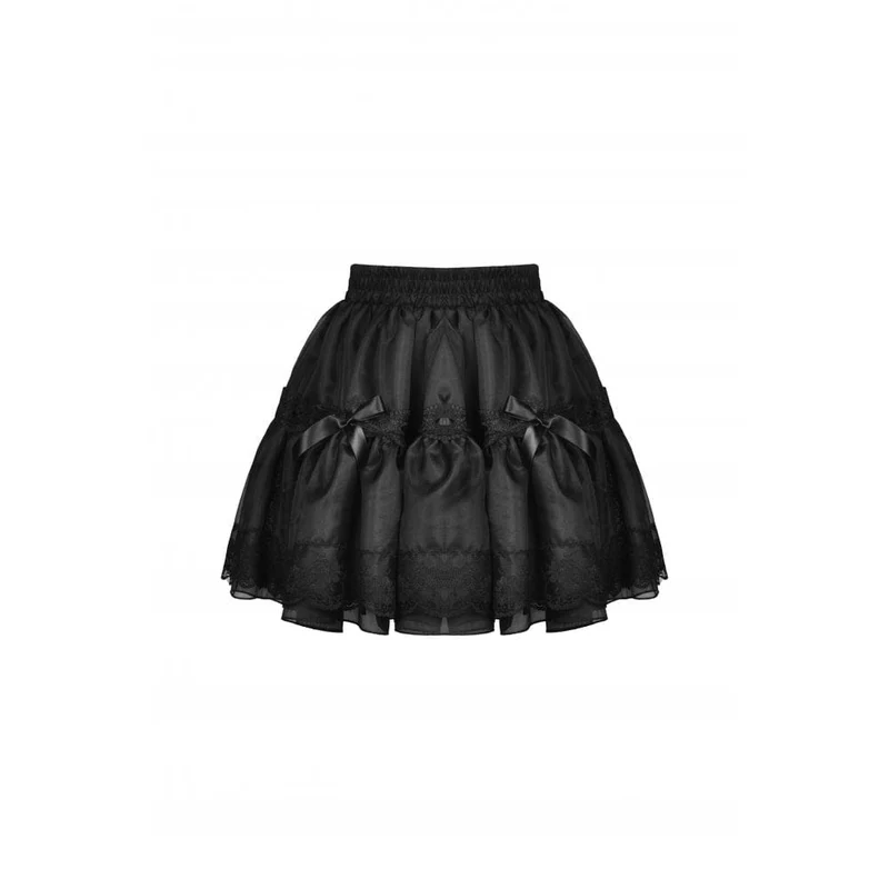 Damen Lolita Bowknot Multilayer Mesh Kurzrock