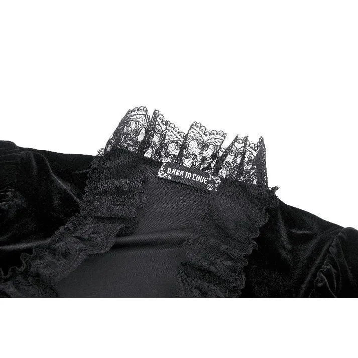 Gothic-Umhang aus Spitze mit Rüschen für Damen