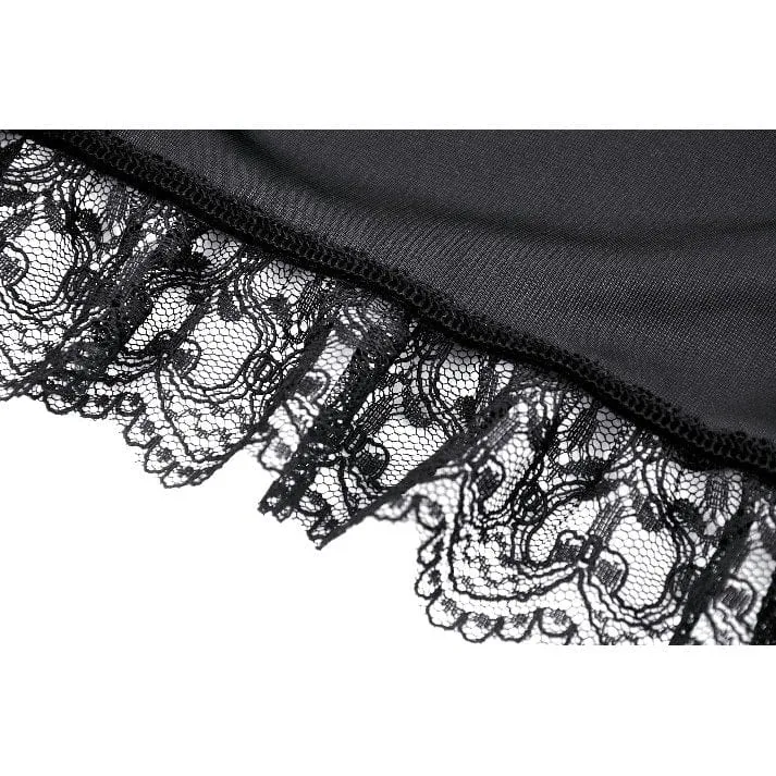 Gothic-Umhang aus Spitze mit Rüschen für Damen