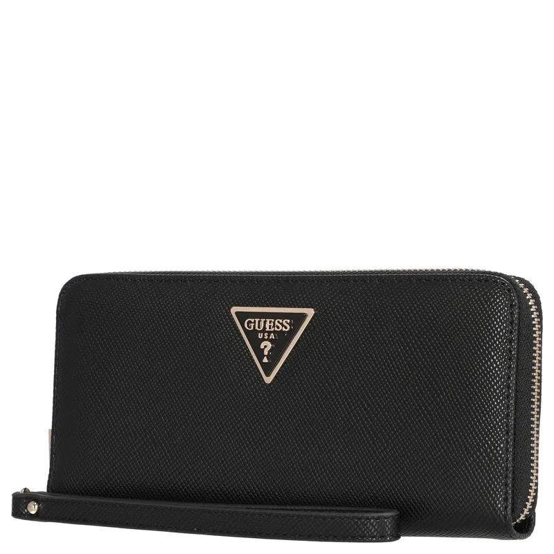 Guess Laurel II SLG Large Zip Around - Cartera 12cc 20 cm (black)