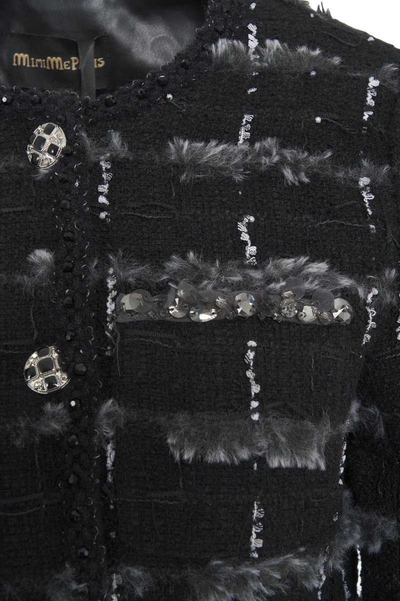 Giacca con applicazione di paillettes
