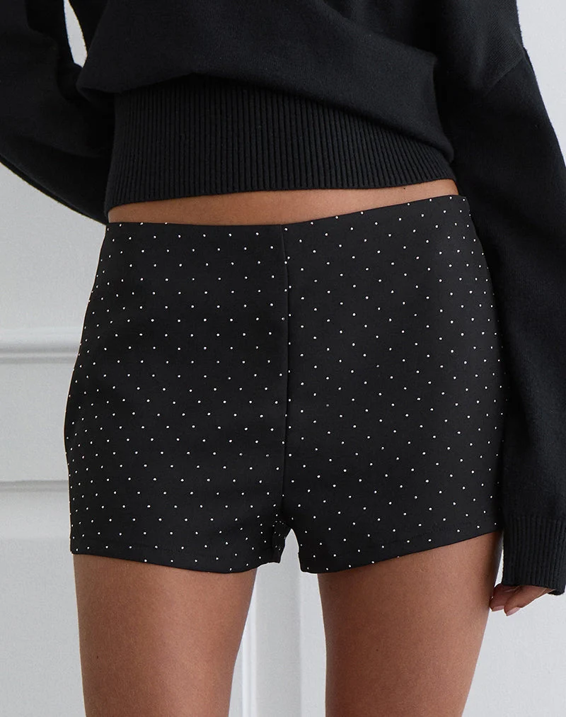 Nivra Short in Diamante Tailoring Schwarz
