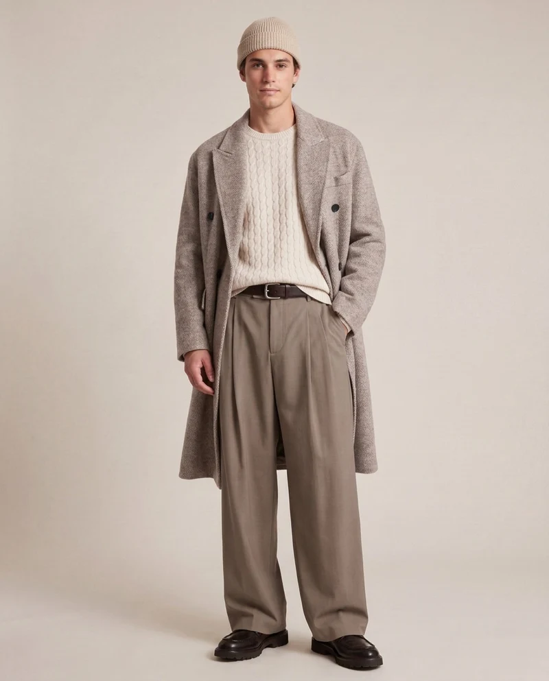 Maglione con motivo a trecce
