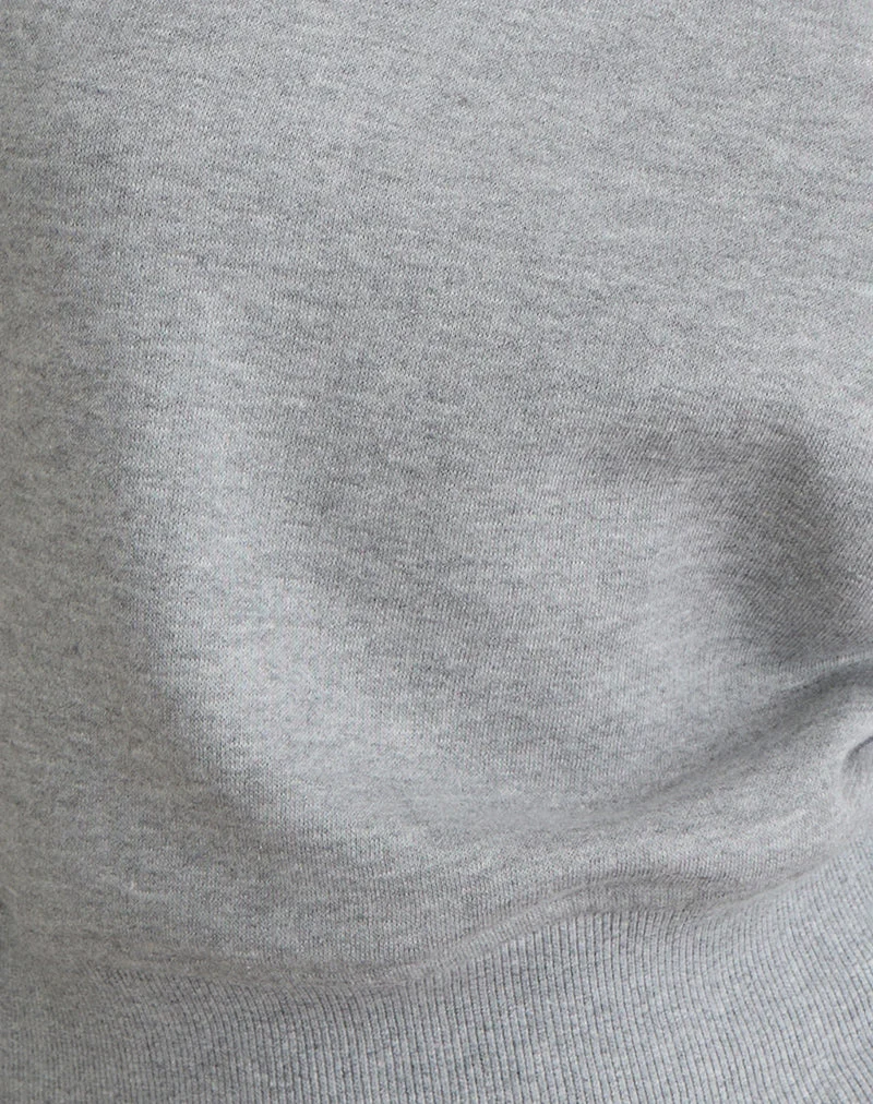 Doxia One Shoulder Sweatshirt in Grau meliert