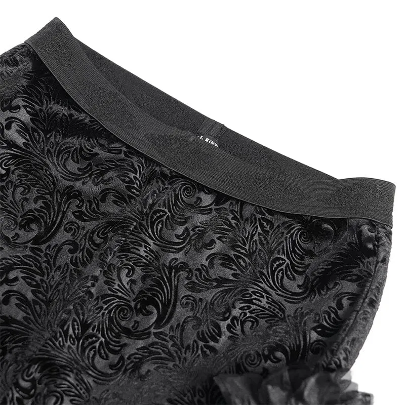 Gothic-Hose für Damen mit Blumenmuster und Netzstoff