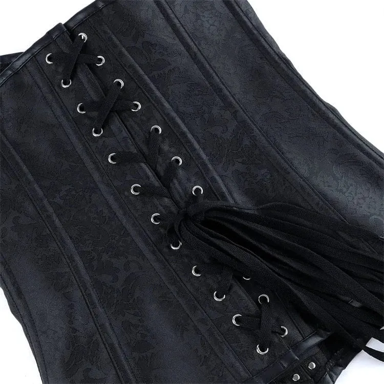 Gothic-Schnürkorsett für Damen mit Ringen und Schnallen