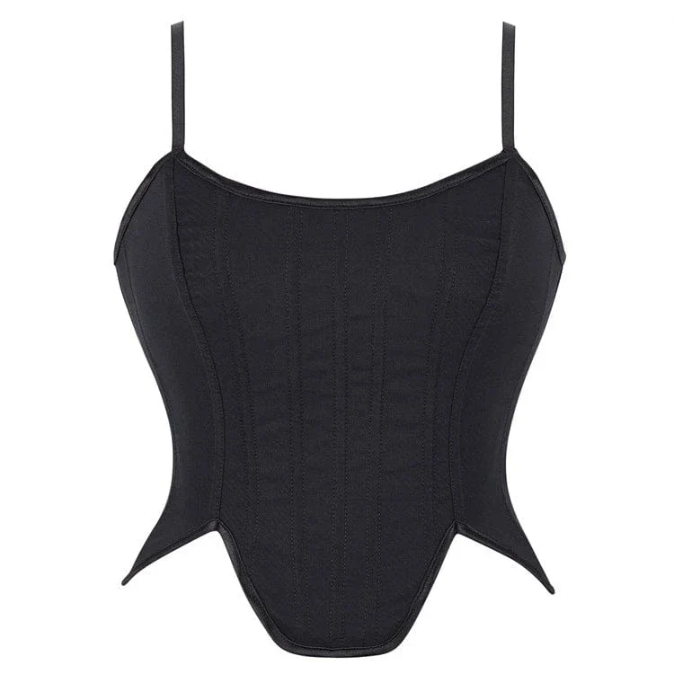 Gothic-Unterkleid für Damen, unregelmäßig geschnitten, einfarbig, Buister